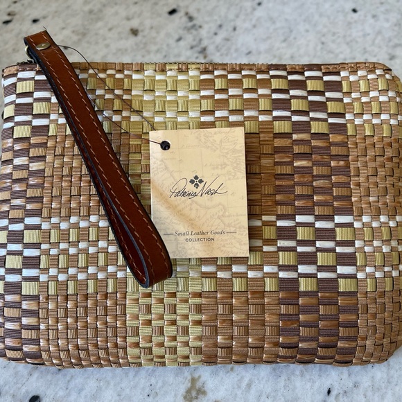 Patricia Nash Cassini Wristlet Ribbons & Raffia Khaki - Picture 6 of 8